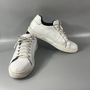 Exquisite Breitling White Leather Sneakers, Size 41